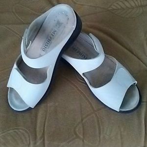 White Leather Mephisto Sandals Size 39